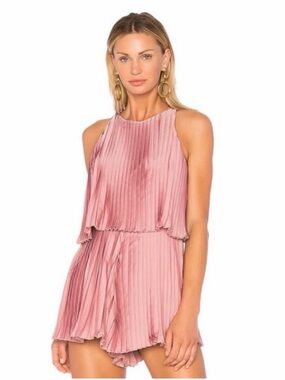 NWOT Lovers And Friends Nicki Pleated Romper Coquette Modern  Sz S
